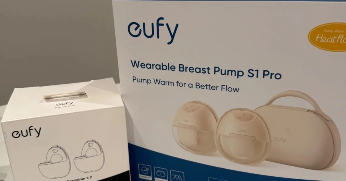 eufy S1 Pro Wearable Breast Pump + Milk Containers