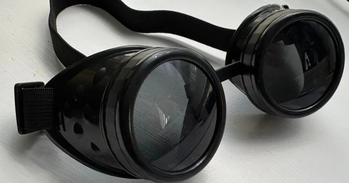 Black Steampunk Industrial Welding Goggles - Cosplay / Festival / Costume Accessory