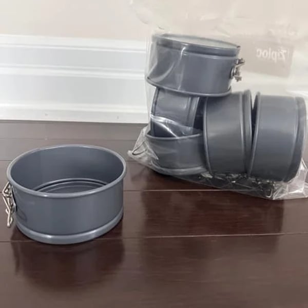 Set of Gray Non-Stick Springform Cake Pans
